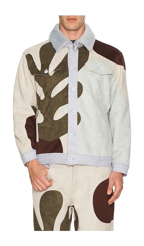 KidSuper Suede Patchwork Jacket in Multi