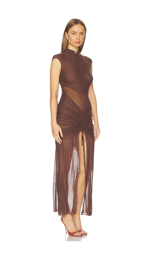  Kim Shui Kleid Anai Mesh In Brown. Größe M. Also In L. 
