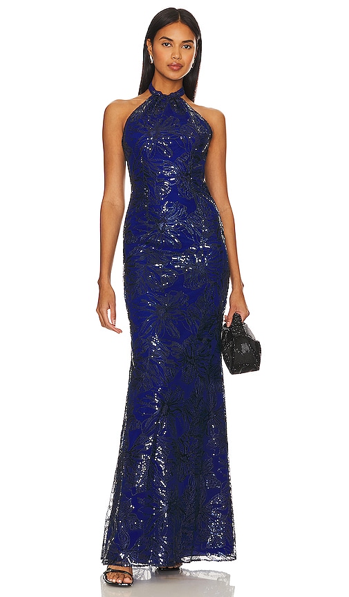 Shop Kim Shui X Revolve Beaded Lace Long Dress In Blue
