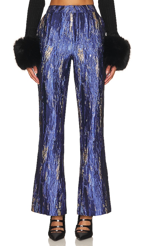 Kim Shui Jacquard Trouser In Blue