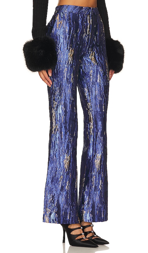 Shop Kim Shui Jacquard Pant In Blue