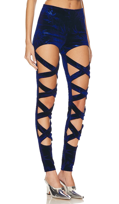 Shop Kim Shui Chainlink Pants In Blue