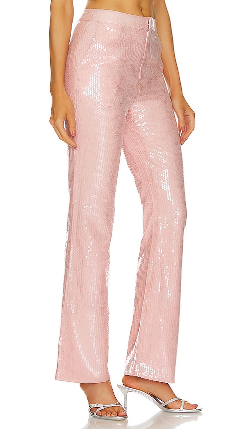Shop Kim Shui Pailette Pants In Pink