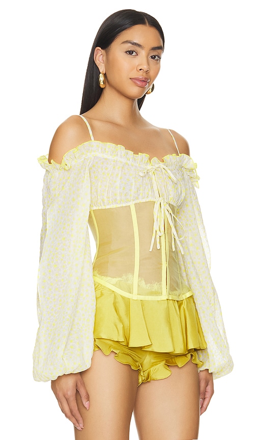 Shop Kim Shui Bustier Top In Yellow