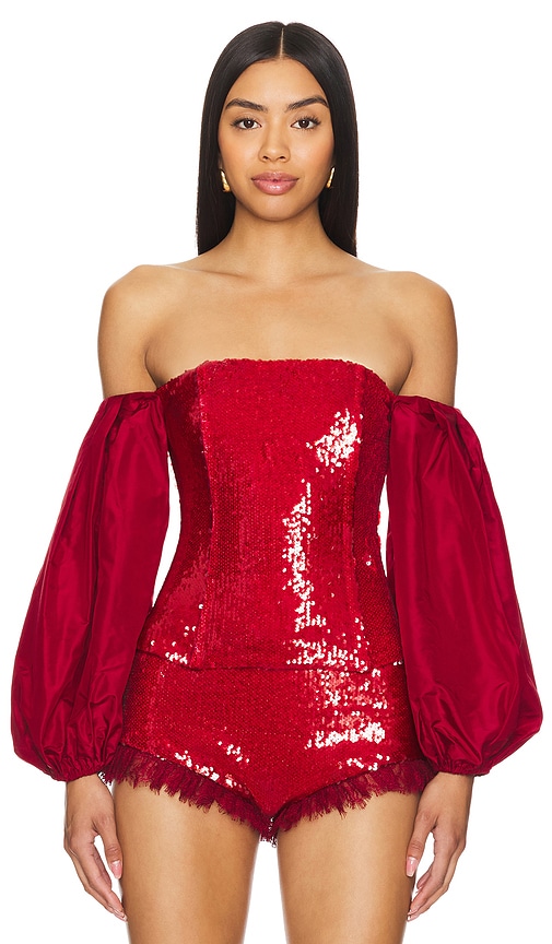 Shop Kim Shui Off The Shoulder Top In Red