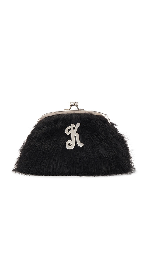 Kim Shui Ks Faux Fur Clutch In Black