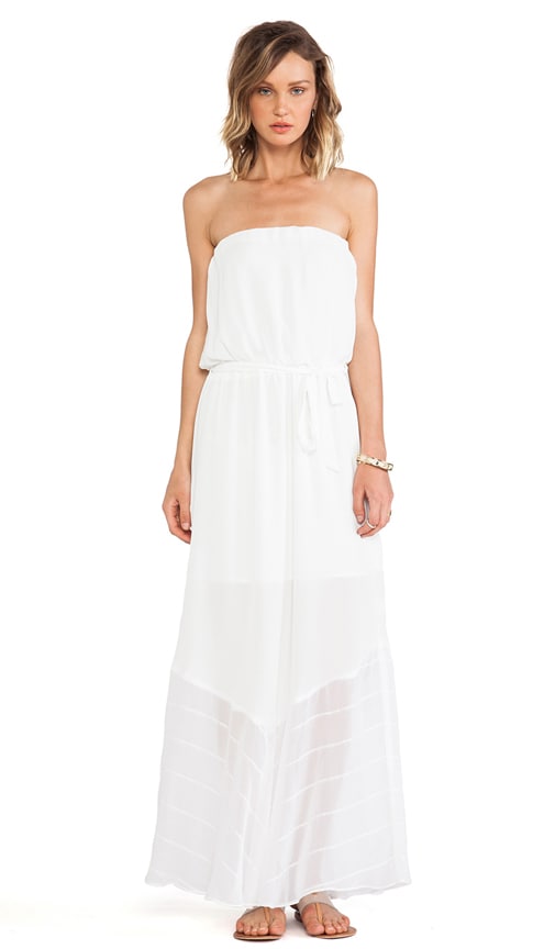 white tube maxi dress