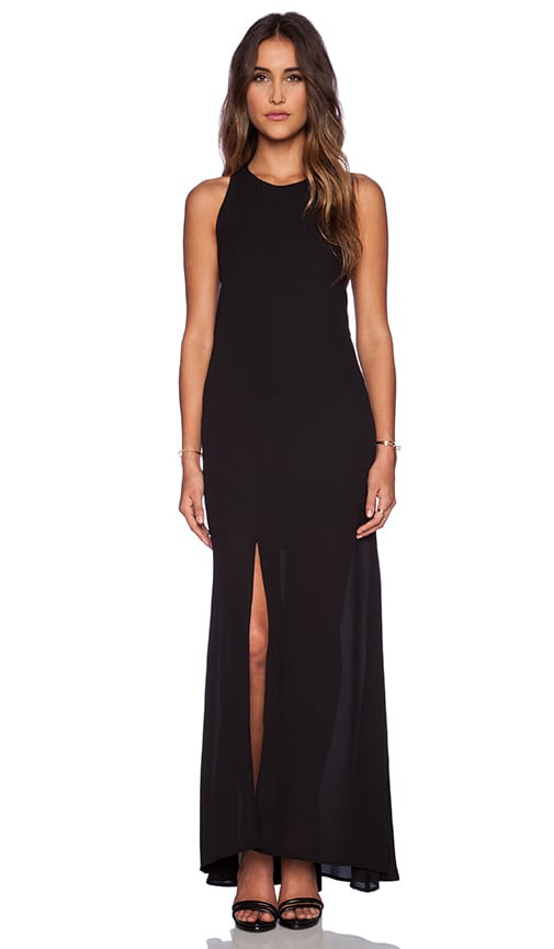 krisa Halter Cut Maxi Dress in Black | REVOLVE