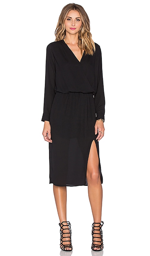 Surplice Midi Dress