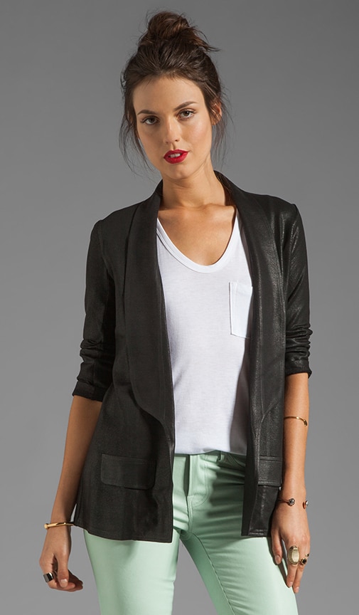 3/4 Sleeve Coated Blazer