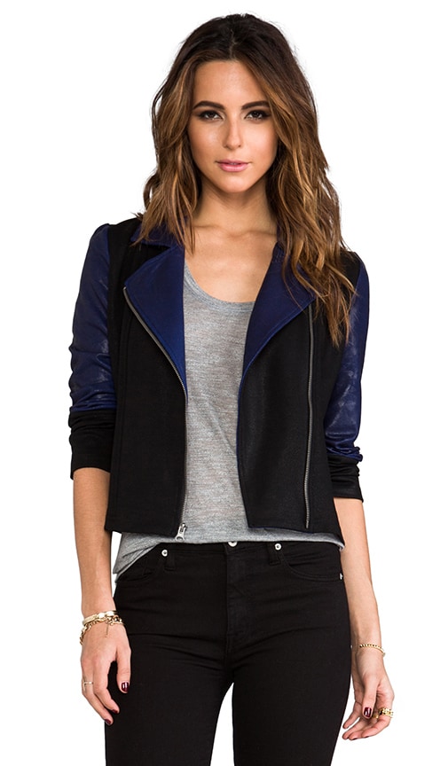 Colorblock Moto Jacket