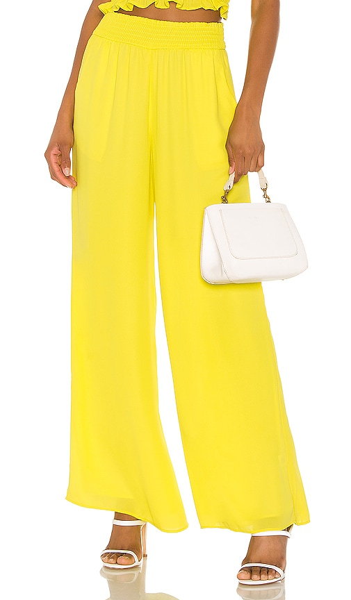 Smocked Waist Wide Leg Pant