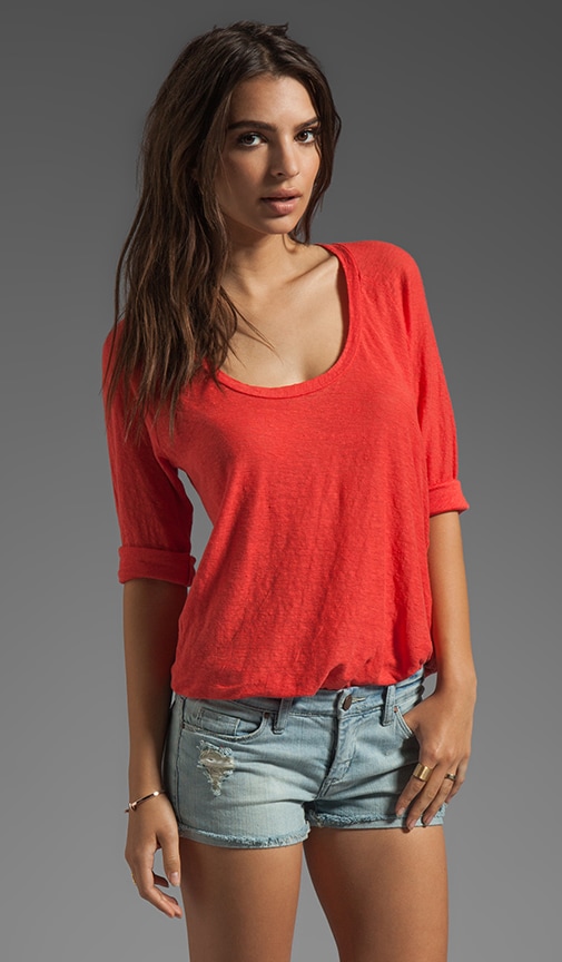Linen Slub Pullover Tee