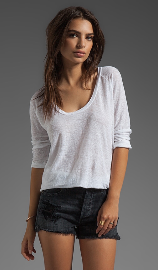 Linen Slub Pullover Tee