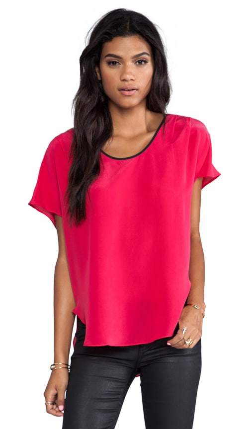 Washed Silk Pleated Top