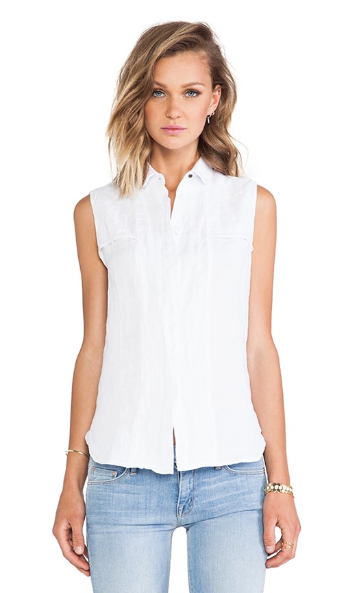 Sleeveless Safari Button Front Tank