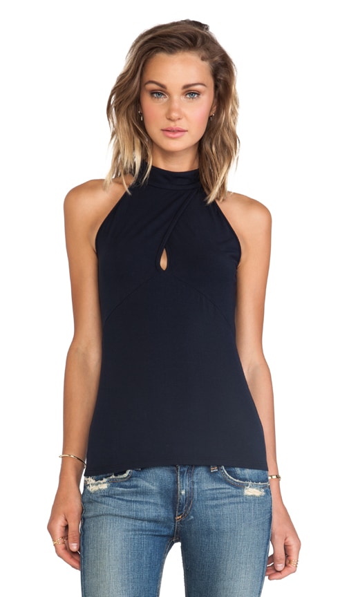Crossover Mock Neck Halter