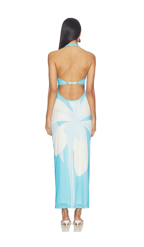  Kulani Kinis Maxikleid Mit Neckholder Aus Mesh Mesh Halter Maxi Dress In Blue. Größe S. Also In M, L. 