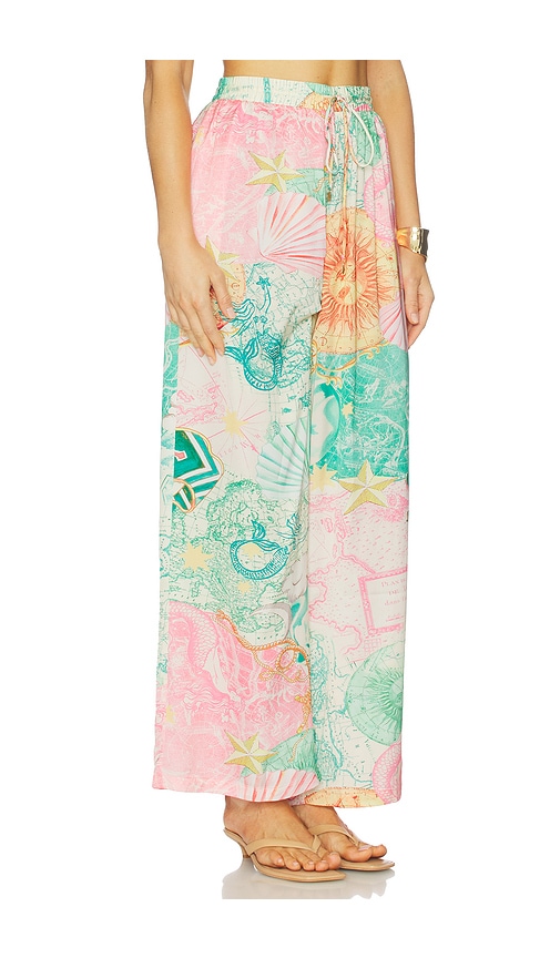  Kulani Kinis Pantalón Ancho Con Cordón Ajustable Neverland Resort En Color Verde Talla S  (también En Xs). 