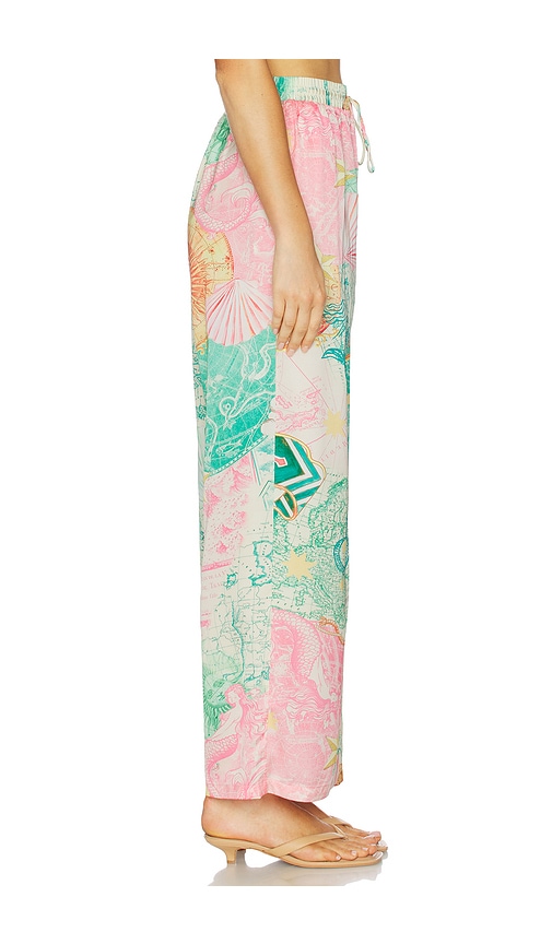  Kulani Kinis Pantalón Ancho Con Cordón Ajustable Neverland Resort En Color Verde Talla S  (también En Xs). 