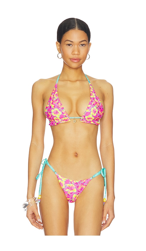 Kulani Kinis Frill Halter Bralette Bikini Top