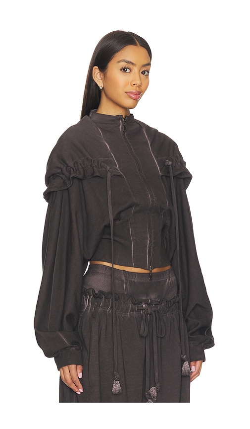 Knwls Haze Zip-fastening Hooded Jacket In Black