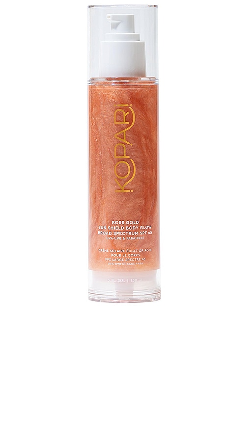 Product image of Kopari Rose Gold Sun Shield Body Glow SPF 45. Click to view full details