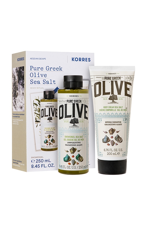 Korres Olive Oil Sea Salt Shower Gel & Body Milk Set