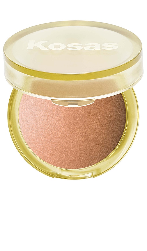 Product image of Kosas The Sun Show Glowy Warmth Talc-Free Baked Bronzer in Beachy. Click to view full details