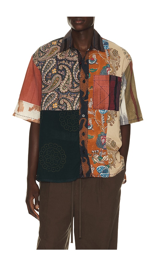 Kardo Yuto Patchwork Cotton Shirt In Multi