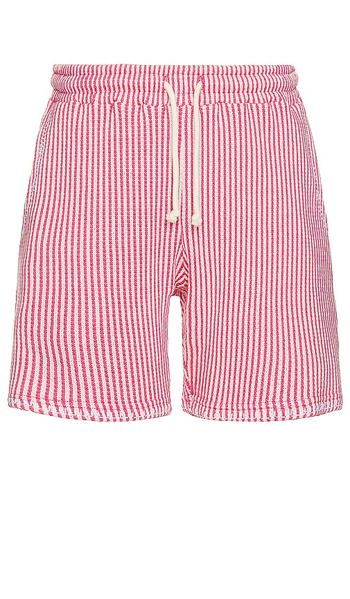 Krost Striped Knit Shorts In Pink