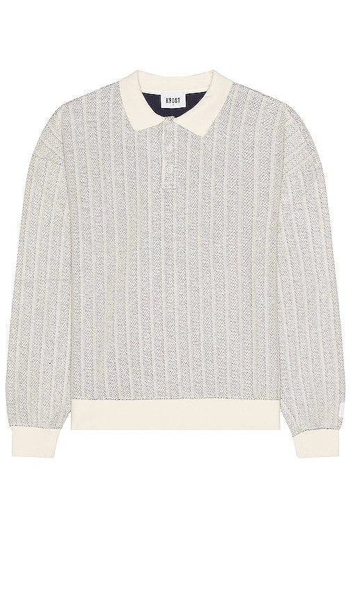 KROST Heritage Jacquard Rugby Sweater in Seed Pearl | REVOLVE