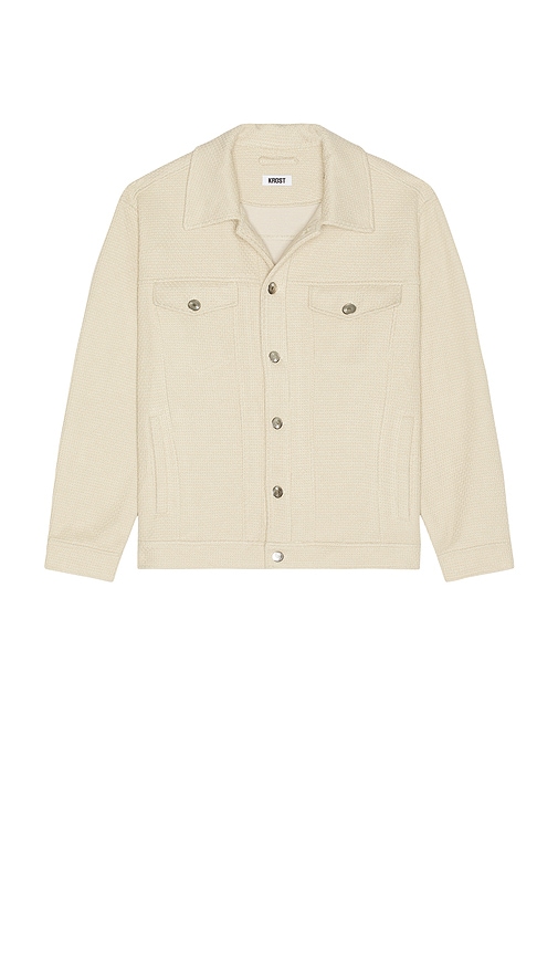 Mesa Knit Jacket in Cream. - size L (also in M, S, XL/1X) - KROST - Modalova