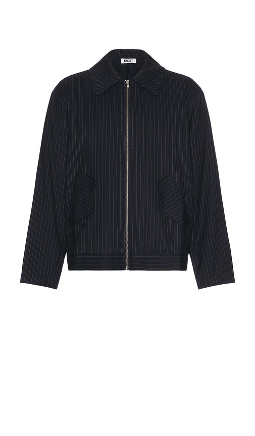Krost University Pinstripe Jacket Navy In Blue