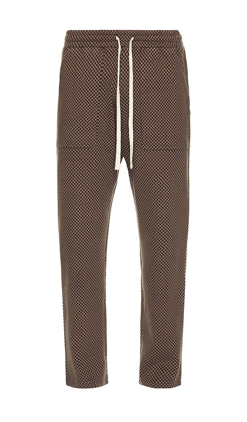 Shop Krost Chevron Jacquard Knit Pants In Tan