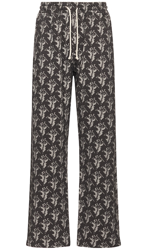 KROST Mr. Monopoly Straight Leg Sweatpants in Black