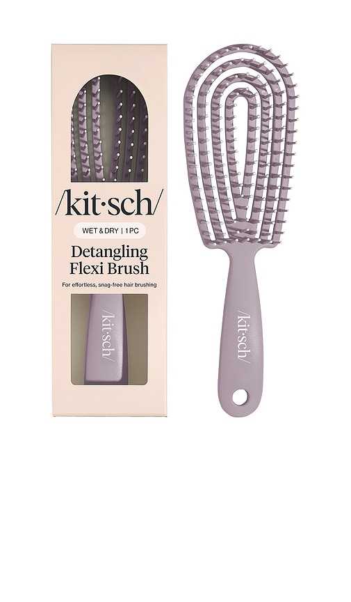 Kitsch Detangling Flexi Brush in Soft Violet.