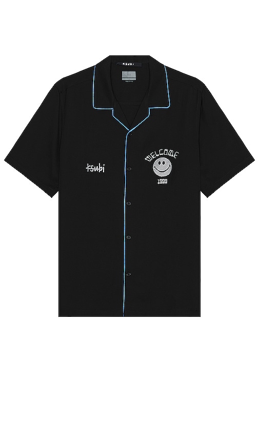 Ksubi Zine Resort Shirt in Black.