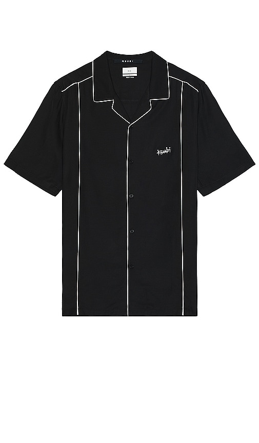 Shop Ksubi Downtown Resort Shirt In 黑色