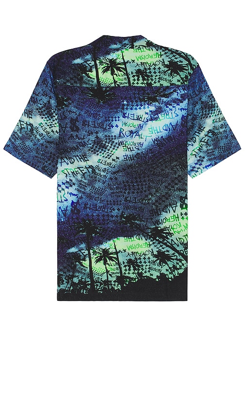 Shop Ksubi Space Palm Resort Shirt In 碎花