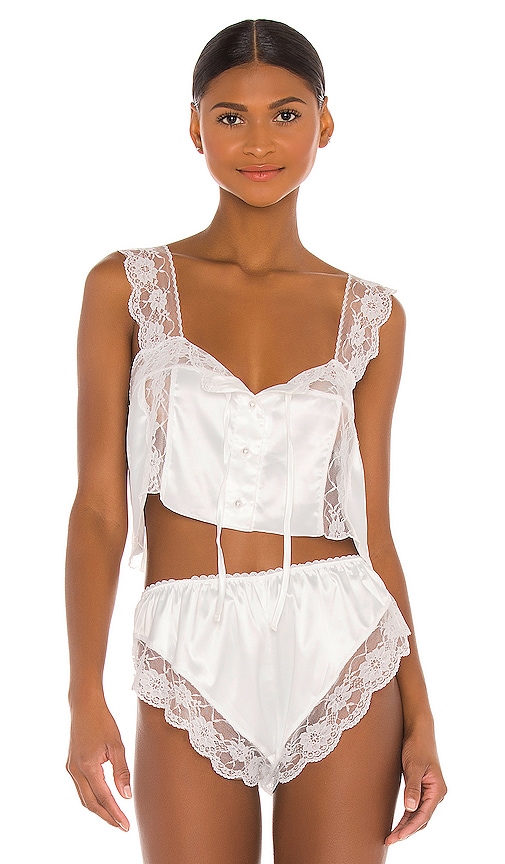 KAT THE LABEL Cindy Camisole in White