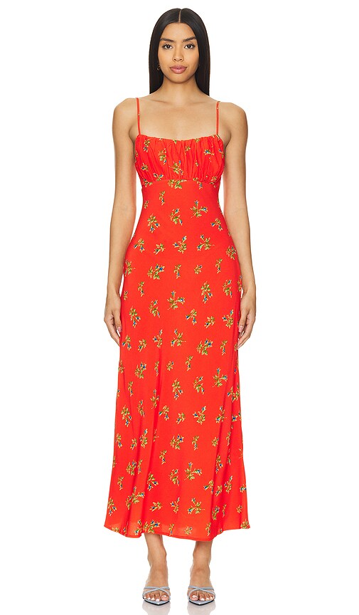 Kitri Velma Midi Dress in Red Rosebud REVOLVE