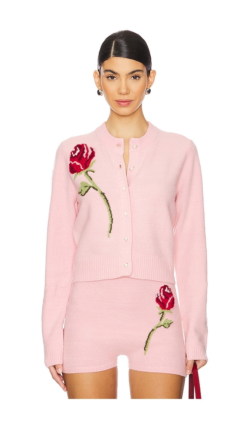 KITRI GINNIE ROSE EMBROIDERED CARDIGAN 