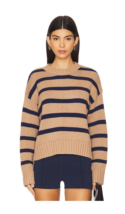 Shop Kule The Liv Sweater In Toffee & Navy