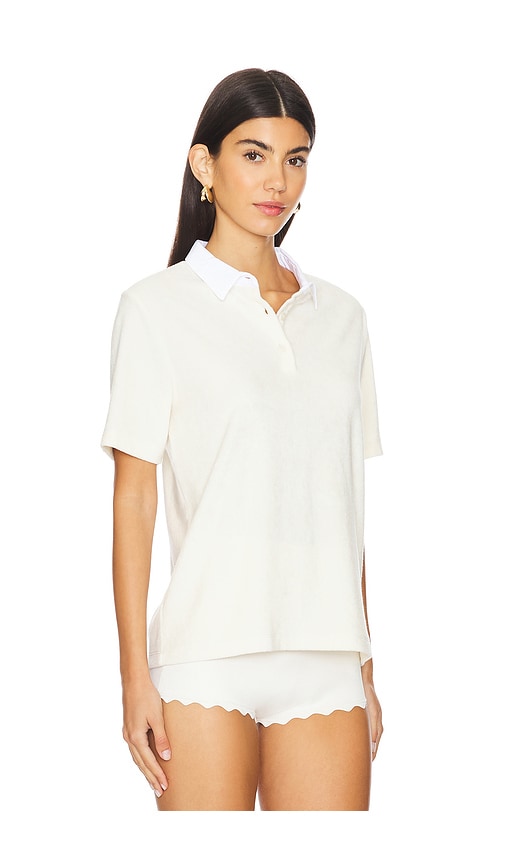 Shop Kule The Women's Terry Polo In Cream