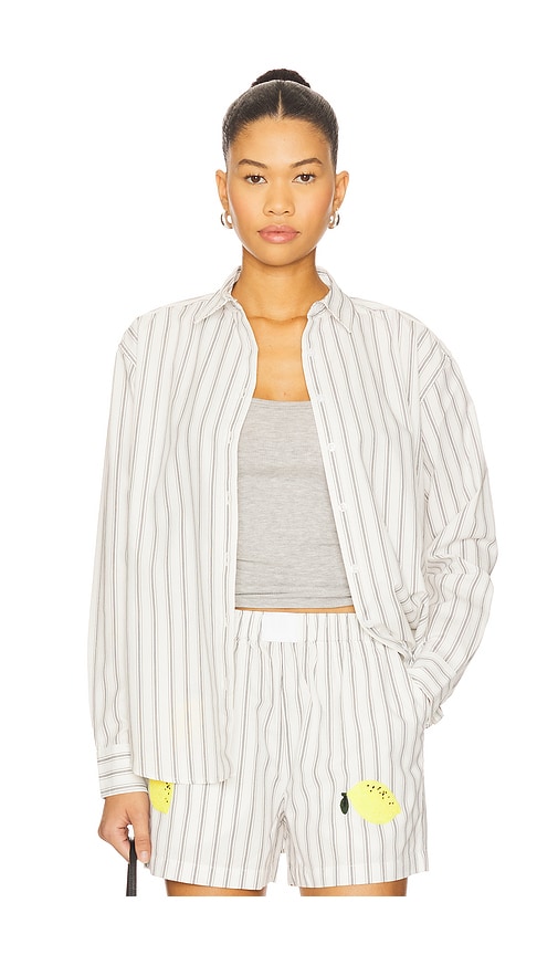 The Cordel Button Up Shirt in Black,White. - size S (also in L, M)