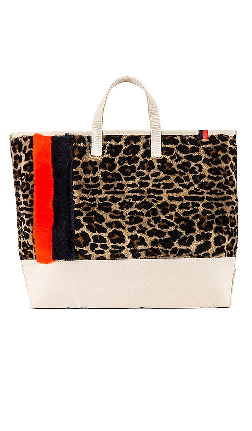 shearling tote bag