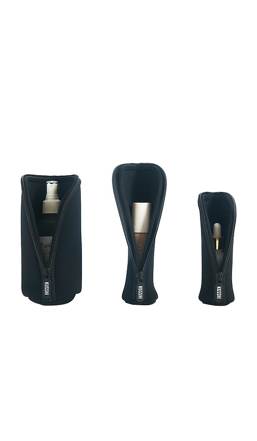 Trio Bottle Protectors in Black.