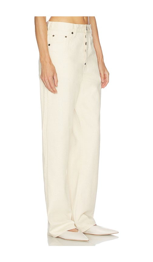 Kenzo Selvedge Raw Denim Pants In White