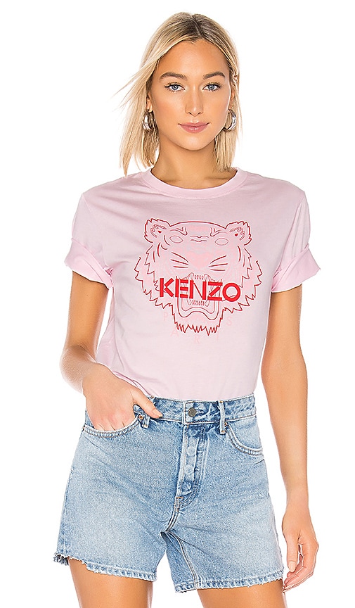 kenzo tiger t shirt pink